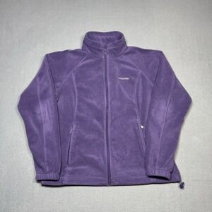 Columbia Fast Trek Fleece Jacket Purple Full Zip Womens XL Extra Large Outdoors